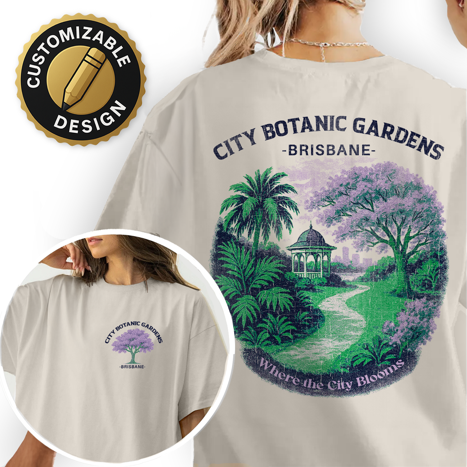 City Botanic Gardens Brisbane T-Shirt | Botanical Garden Tee | Brisbane Australia Travel Souvenir Shirt