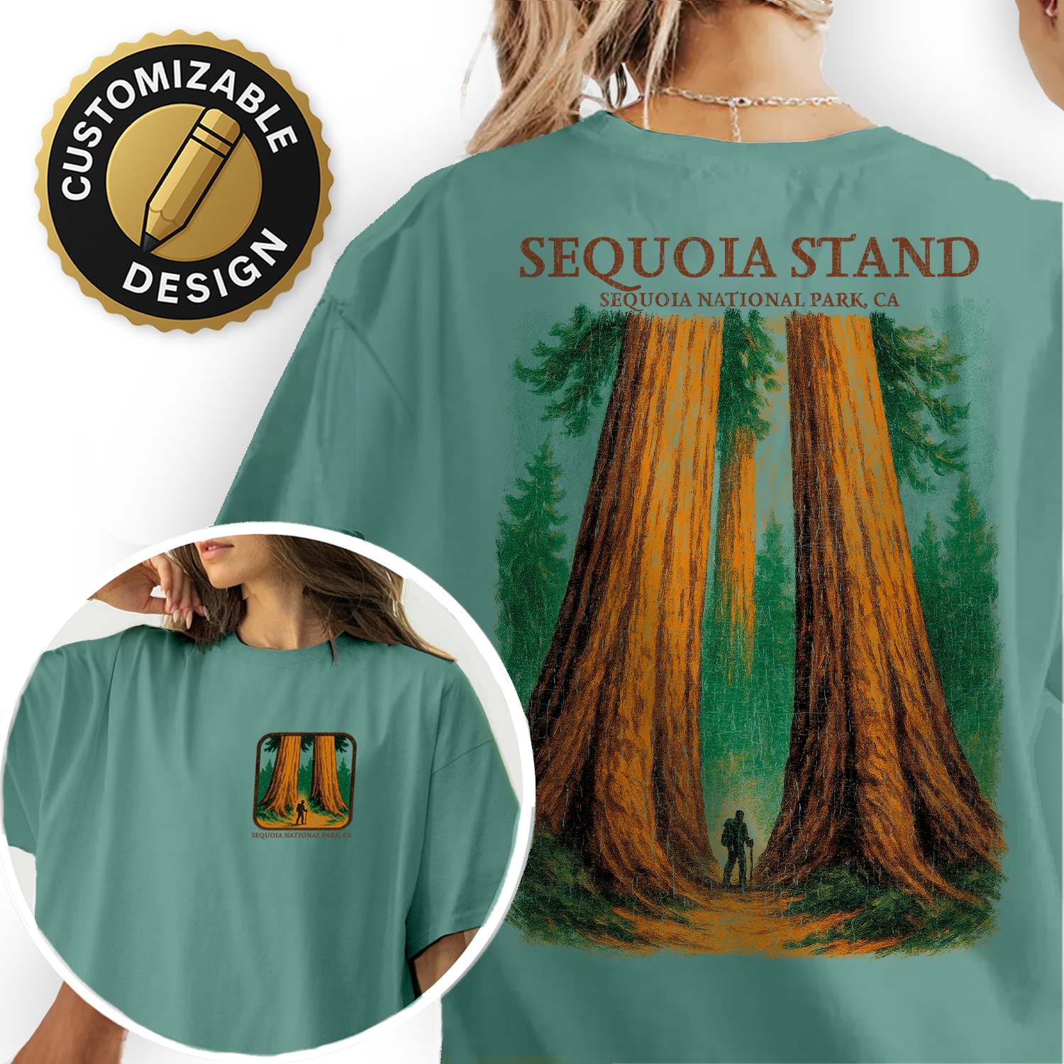 Sequoia National Park T-Shirt | California Redwood Trees Tee | Hiking Adventure Souvenir | Vintage Nature Travel Gift