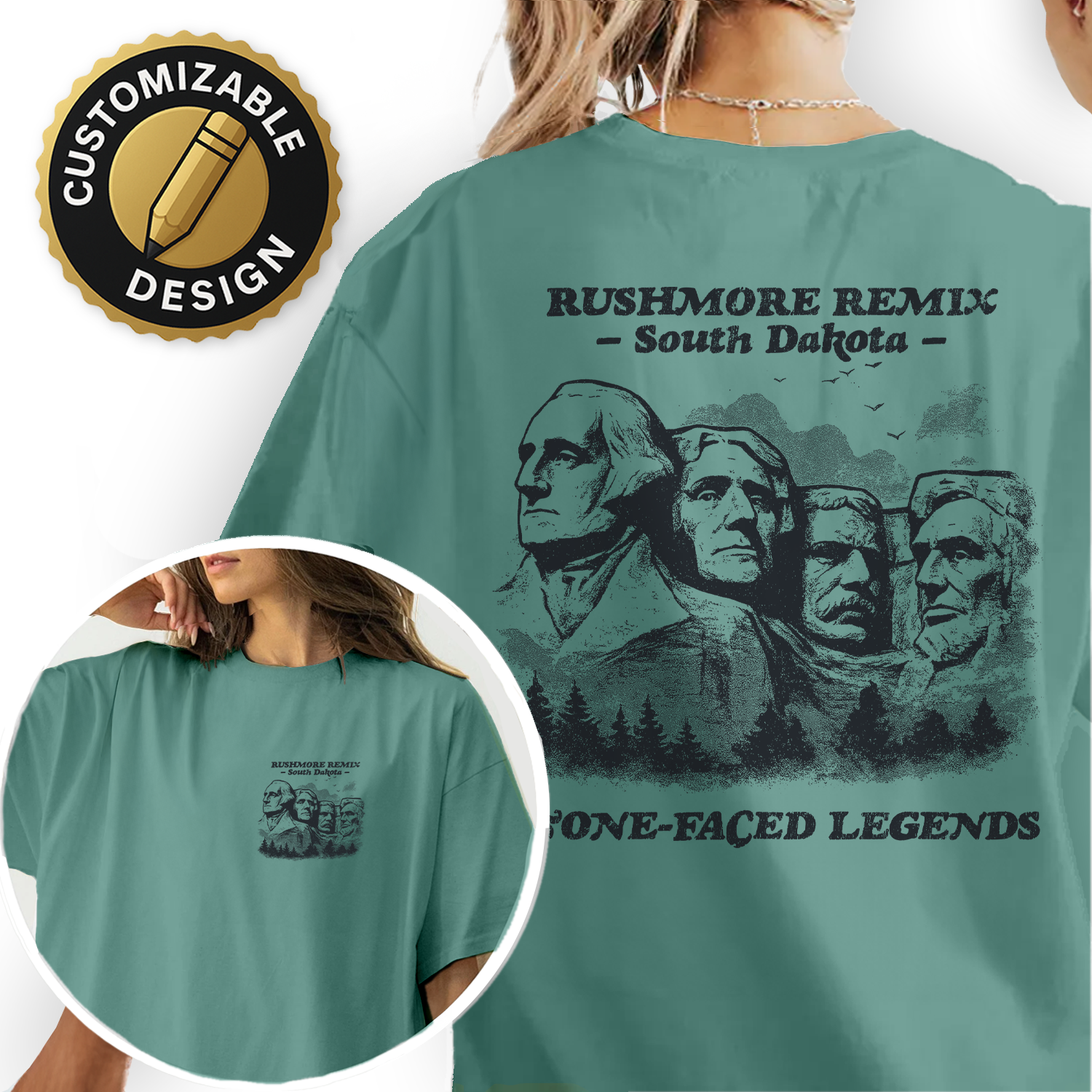 Mount Rushmore T-Shirt | South Dakota Souvenir Tee | Vintage Presidents Graphic Shirt | Scenic Black Hills Travel Gift