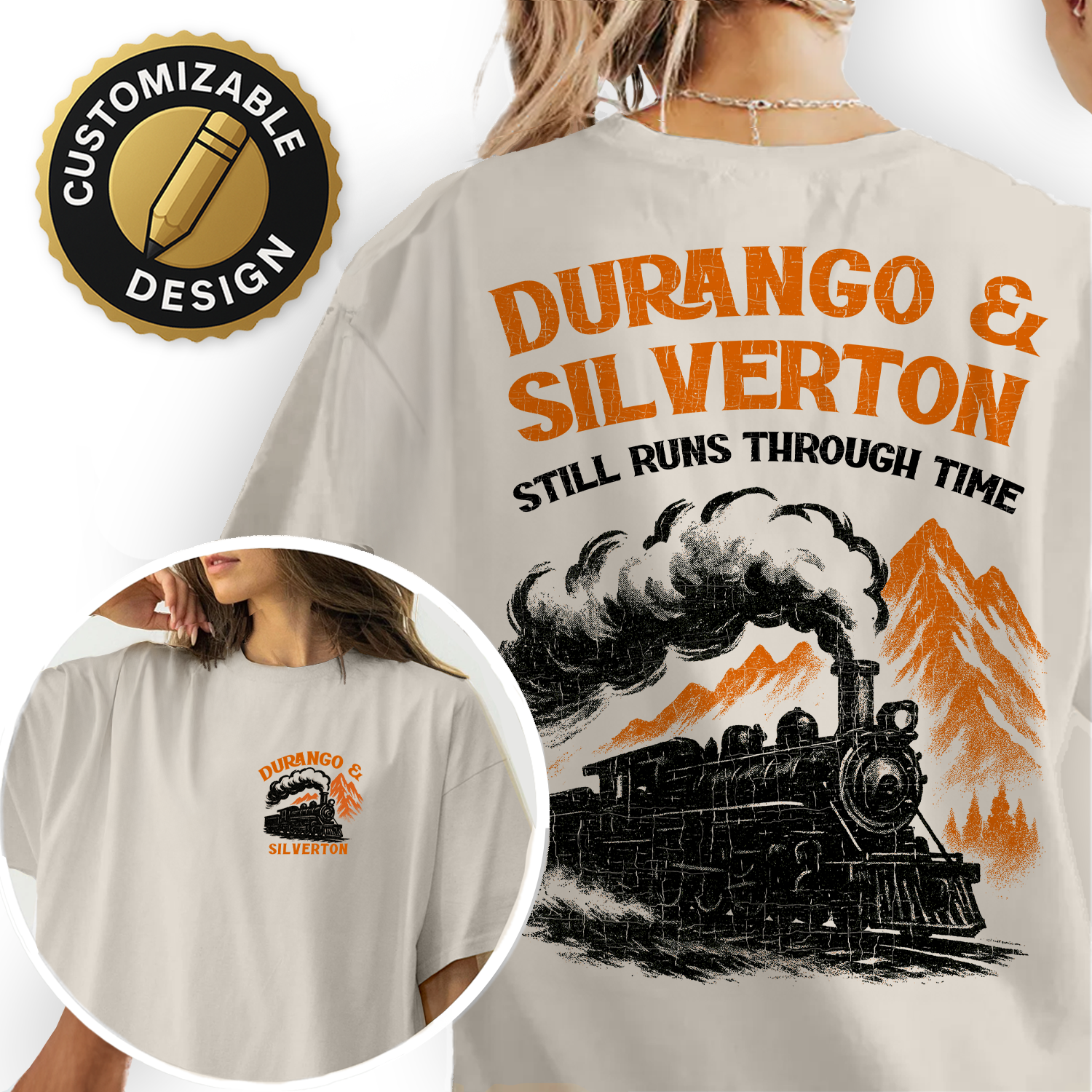 Durango & Silverton Train T-Shirt | Colorado Railroad Souvenir Tee | Vintage Steam Engine Shirt | Mountain Travel Gift