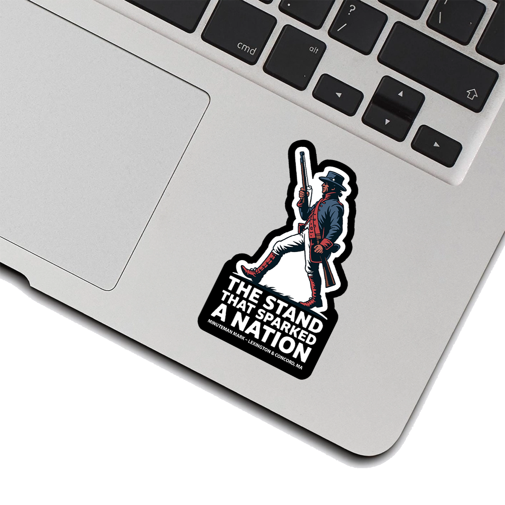 Lexington & Concord Sticker – Minuteman Revolutionary War Design, The Stand That Sparked a Nation, Massachusetts Souvenir