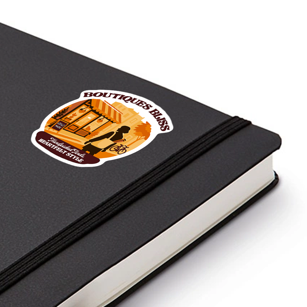 Boutiques Bliss Sticker – Locally Made Shop Art for Small Business Lovers, Heartfelt Gift for Market-Goers & Creatives